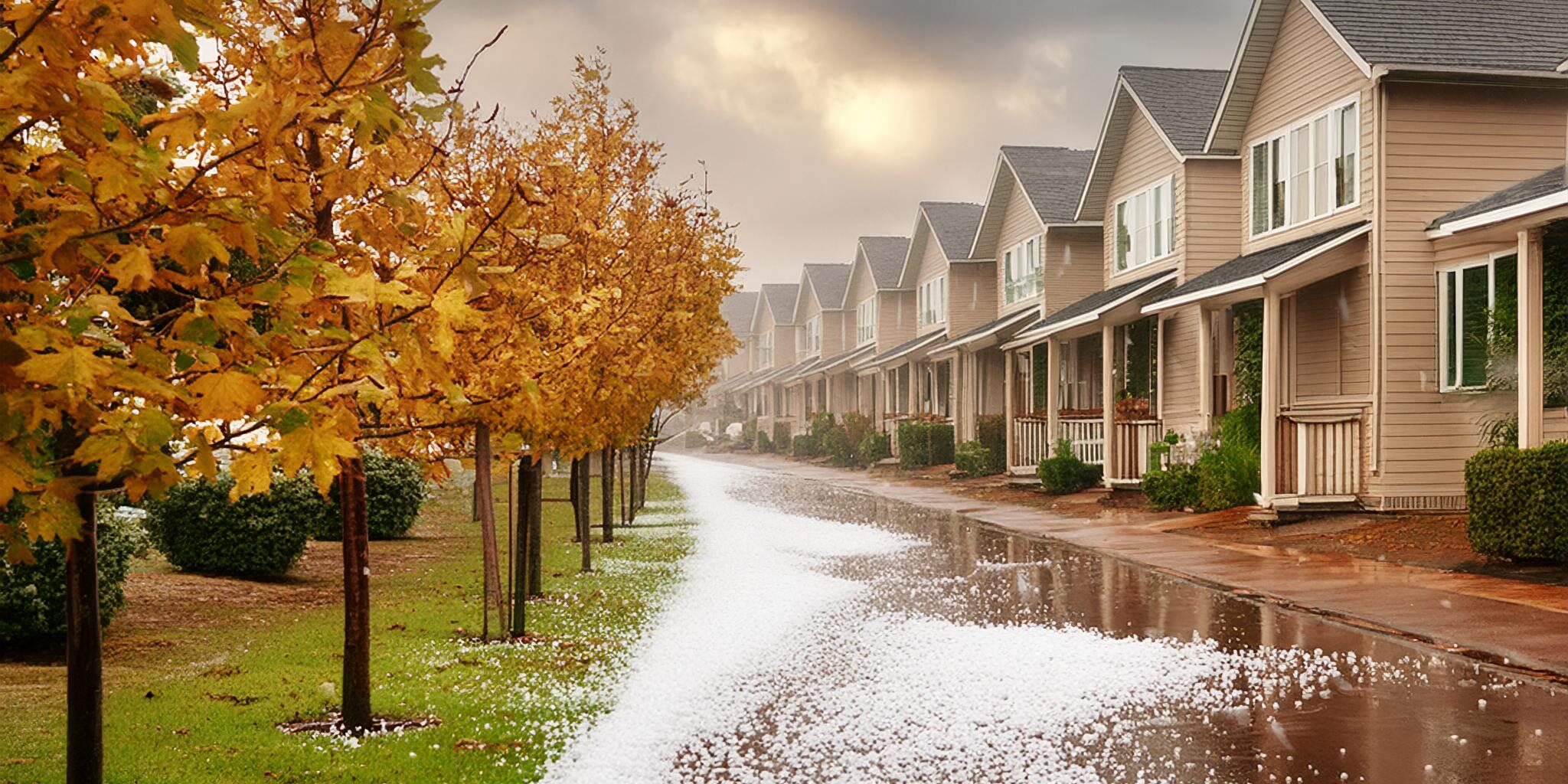 Firefly neighborhood during a hail storm 64971