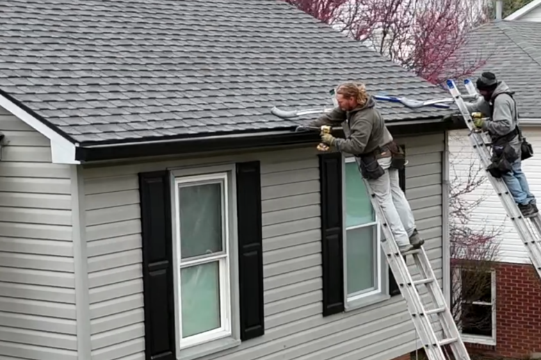 spring gutters installed