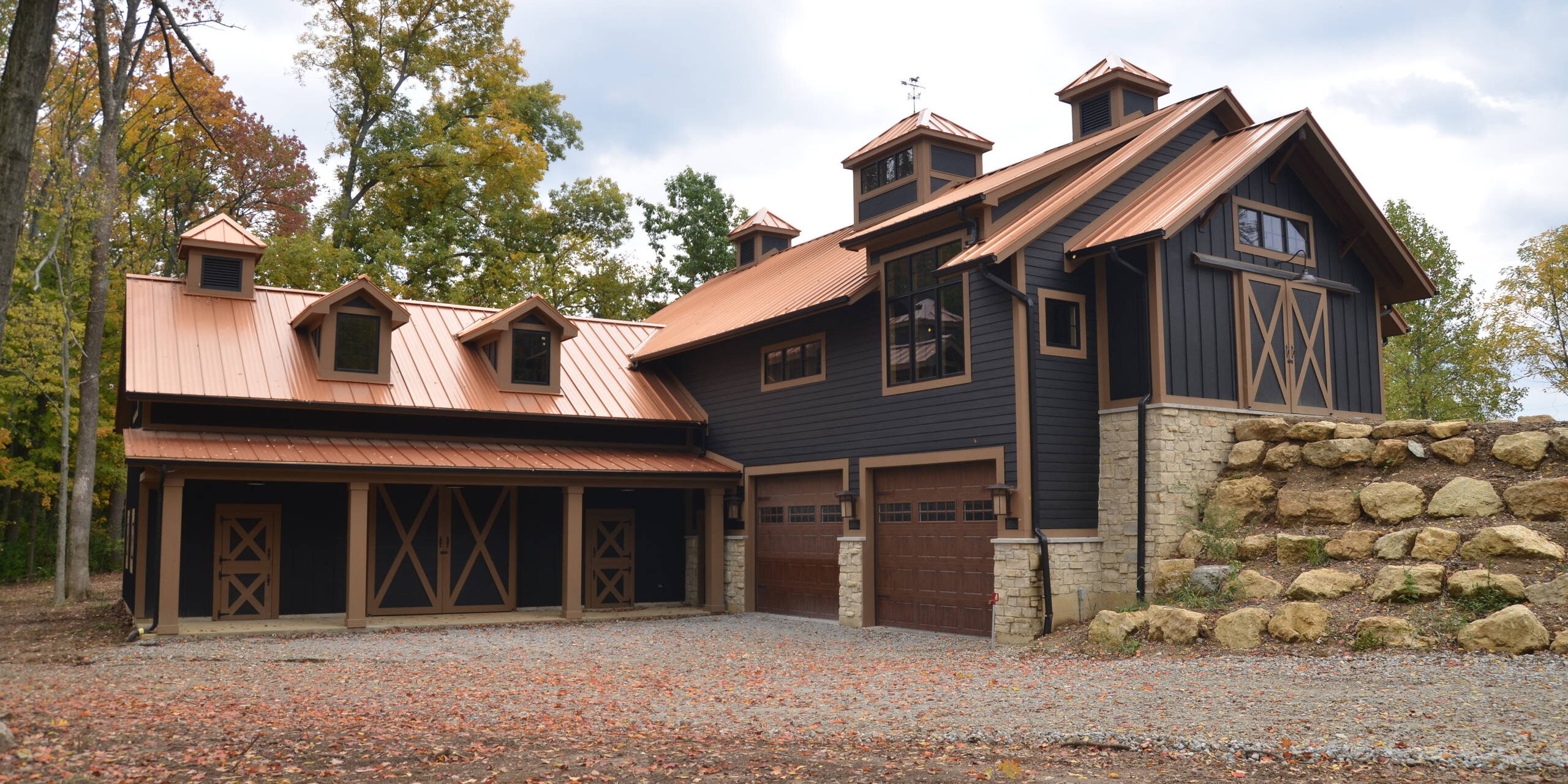 farmhouse with copper