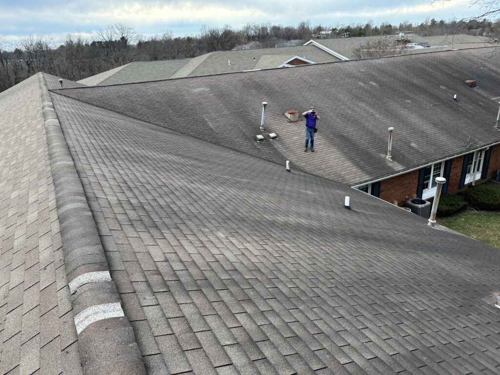 commercial damaged shingles